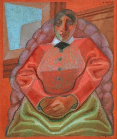 Kvinna i fåtölj av Juan Gris