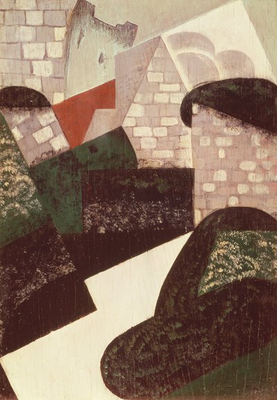 Landskap vid Loches, 1916 (panel) av Juan Gris