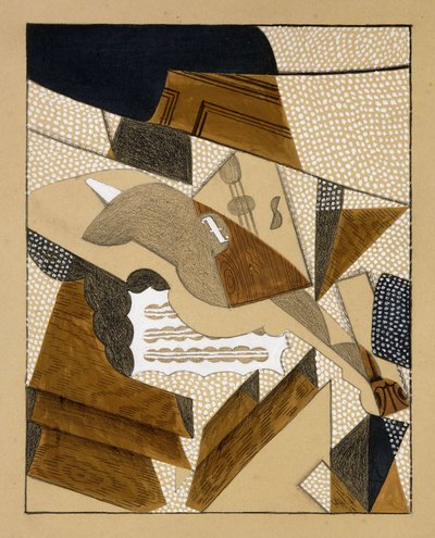 Fiolen, ca 1915-1916 av Juan Gris