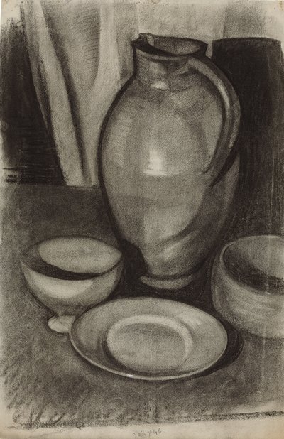 Stilleben med kanna; Nature morte a la cruche, 1910 av Juan Gris