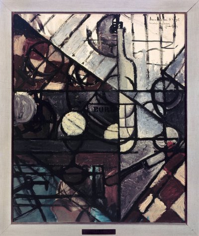 Flaskan Bordeaux (olja på duk, 1900-talet) av Juan Gris