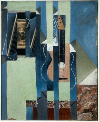 Gitarren. Målning av Juan Gris (1887-1927) Ec. Esp. av Juan Gris