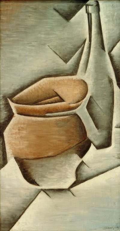 Kruka och flaska av Juan Gris