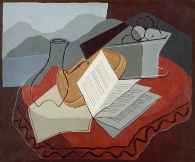 Violin inför ett öppet fönster av Juan Gris