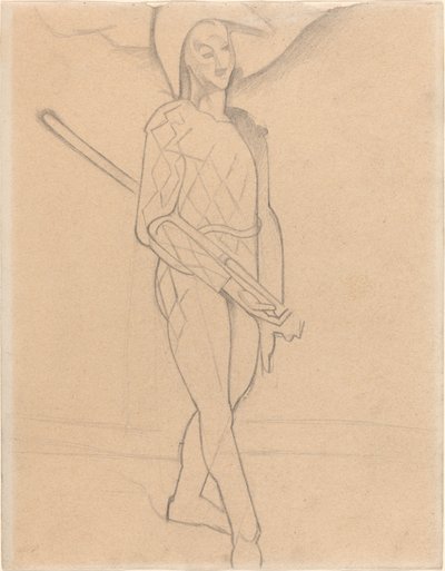 Harlekin av Juan Gris after Paul Cézanne