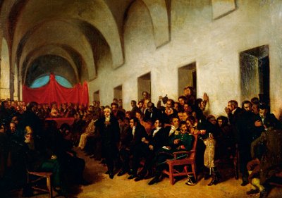 Cabildo i session, 22 maj av Juan Manuel Blanes