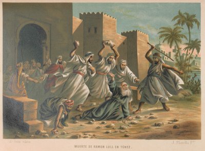Ramon Lulls död. Från: Science and its men, 1879. av Juan Planella y Rodríguez