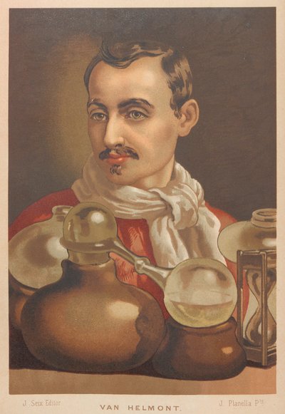 Porträtt av Johan Baptista van Helmont 1580-1644, 1879. av Juan Planella y Rodríguez