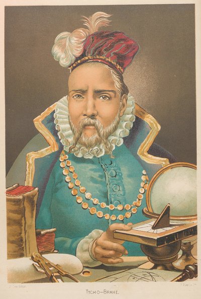 Porträtt av Tycho Brahe 1546-1601, 1879. av Juan Planella y Rodríguez