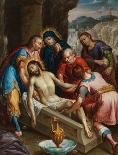 Kristi gravläggning, ca. 1702. av Juan Rodríguez Juárez