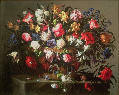Korg med blommor av Juan de Arellano