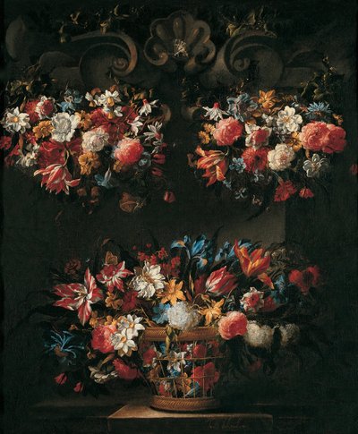 Stilleben med blommor av Juan de Arellano