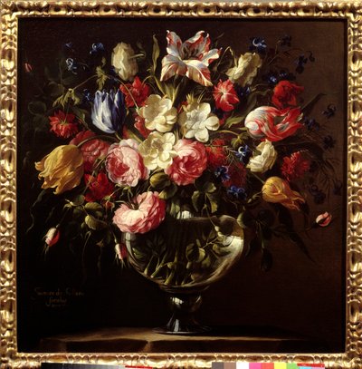Vas med blommor. Målning av Juan de Arellano (1614-1676) av Juan de Arellano
