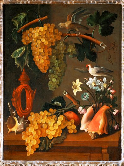 Stilleben med vindruvor ... av Juan de Espinosa