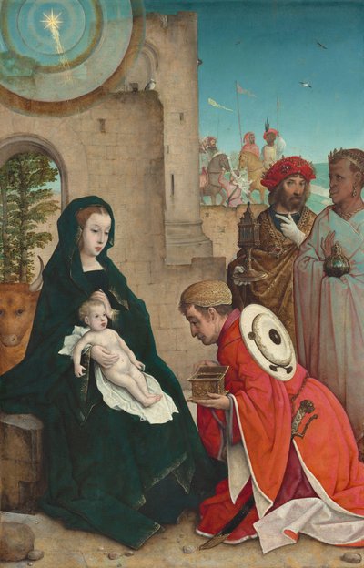 Tillbedjan av Magi av Juan de Flandes