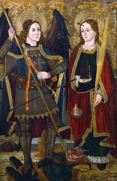 St Michael och Engracia, c1489-c1513 av Juan de la Abadia the Younger