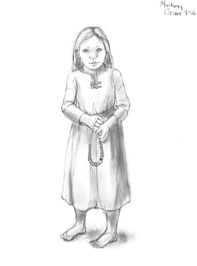Anglosaxisk flicka, 500-1000-talet, 1990-2010 av Judith Dobie