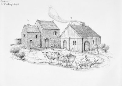 Beckery Chapel, Glastonbury, 500-600-talet, 1990-2010 av Judith Dobie