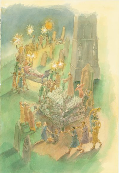 Begravningståg, Broughams romerska kyrkogård, Cumbria, 300-talet av Judith Dobie