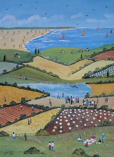 Field Trip, 2010 (Gouache på papper) av Judy Joel