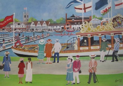 Henley - The Glorianna, 2012 (Gouache på papper) av Judy Joel