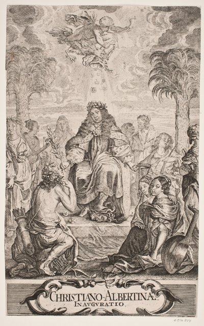 Hertig Christian Albrecht hyllas av Apollo och de nio muserna av Jürgen Ovens