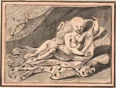 Putti, lutad på hermelinmantel av Jürgen Ovens