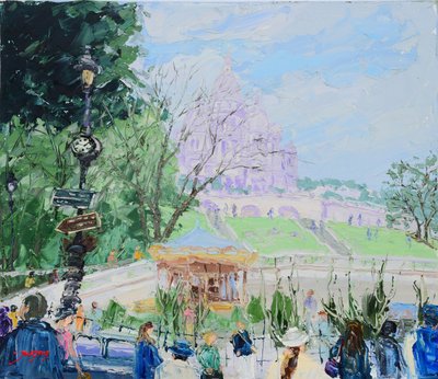 Sacre Coeur Montmartre Karusell av Jukyong Park