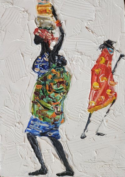 Livfulla afrikanska figurer av Jukyong Park