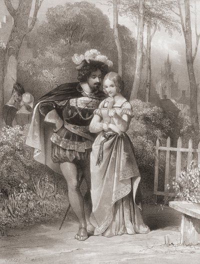 Faust och Gretchen. Faust och Margarita. av Jules (after) David