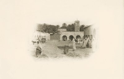 En av Jules Gervais-Courtellemonts vyer över Algeriet (svartvitt foto) av Jules (after) Gervais-Courtellemont