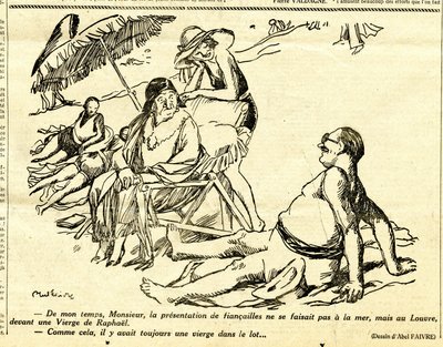 Uppriktig, satirisk i N & B av Jules Abel Faivre