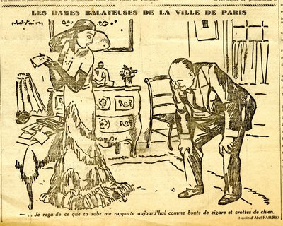 Uppriktig, satirisk i N & B av Jules Abel Faivre
