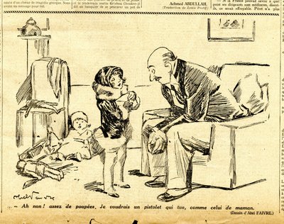 Uppriktig, satirisk i svartvitt av Jules Abel Faivre