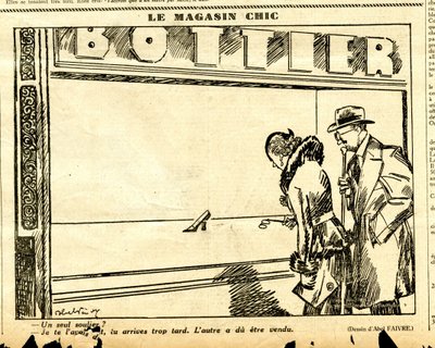 Uppriktig, satirisk i svartvitt av Jules Abel Faivre