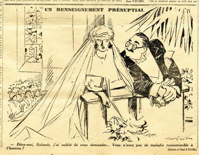 Uppriktig, satirisk i svartvitt av Jules Abel Faivre