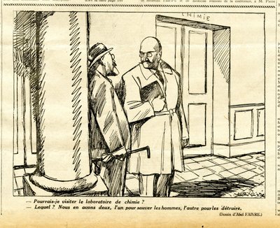Uppriktig, satirisk i svartvitt av Jules Abel Faivre