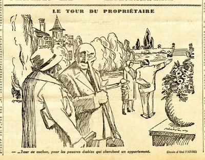 Uppriktig, satirisk i svartvitt av Jules Abel Faivre