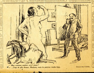 Uppriktig, satirisk i svartvitt av Jules Abel Faivre