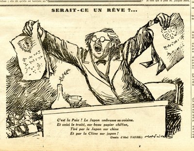Uppriktig, satirisk i svartvitt av Jules Abel Faivre