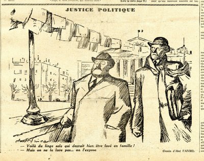 Uppriktig, satirisk i svartvitt av Jules Abel Faivre