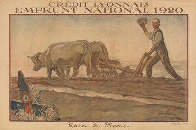 Credit Lyonnais, National Loan 1920, Land of France (Lyon Credit, National Loan 1920, Land of France) av Jules Abel Faivre