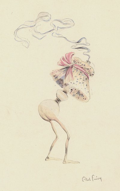 Figur, möjligen föreställande en parfymflaska (färg litho) av Jules Abel Faivre