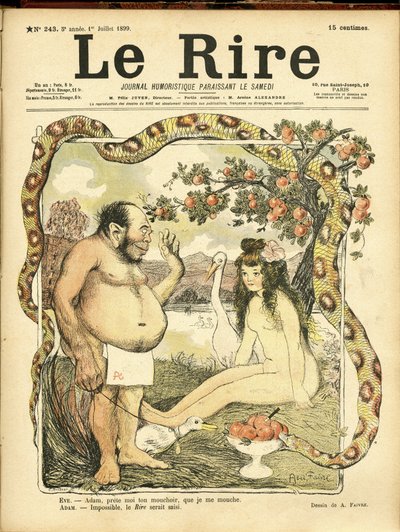 Illustration av Abel Faivre (1867-1945) för omslaget till Le Rire, nr 243 av Jules Abel Faivre