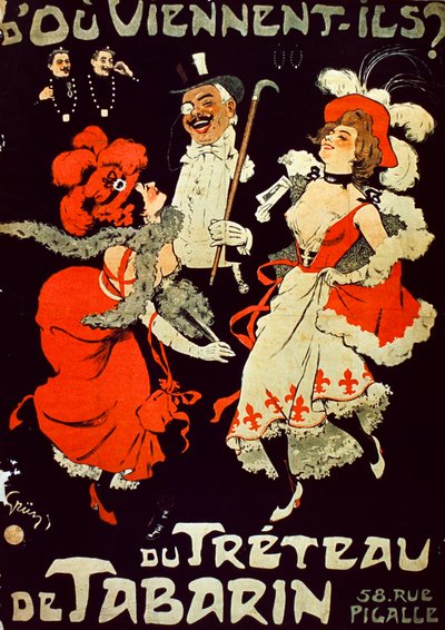 Från Tabarin bockaffischen av Jules Alexandre Gruen or Grun