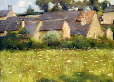 Plein-Air Landscape (pastell på papper) av Jules Alexis Muenier
