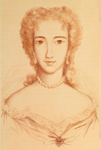 Porträtt av Armande Bejart av Jules Armand Hanriot