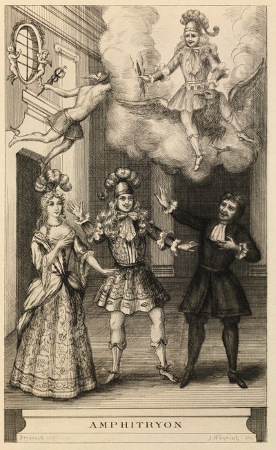 Scen ur Amphitryon av Jules Armand Hanriot