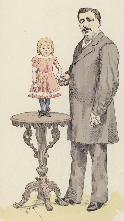 Midget (färg litho) av Jules Arsene (after) Garnier