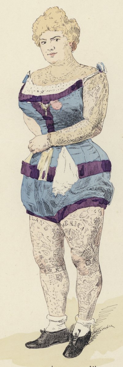 Tatueringar (färg litho) av Jules Arsene (after) Garnier